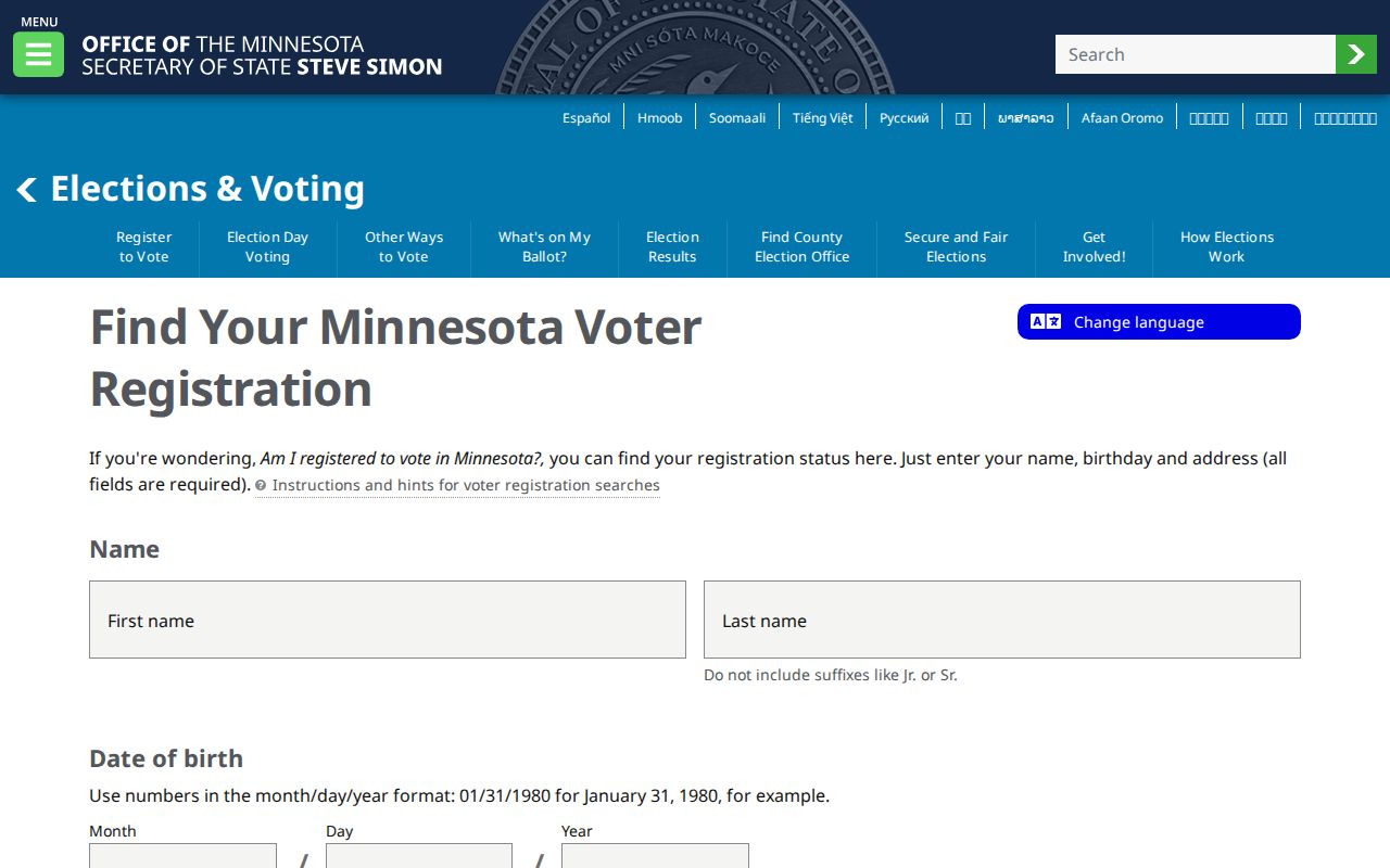 Prior Lake residents directory MNVotes registration status search