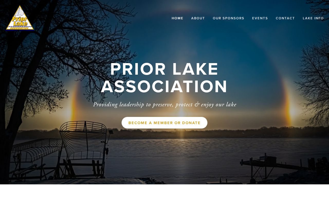 Prior Lake neighbors view of the Prior Lake Association community and stewardship page