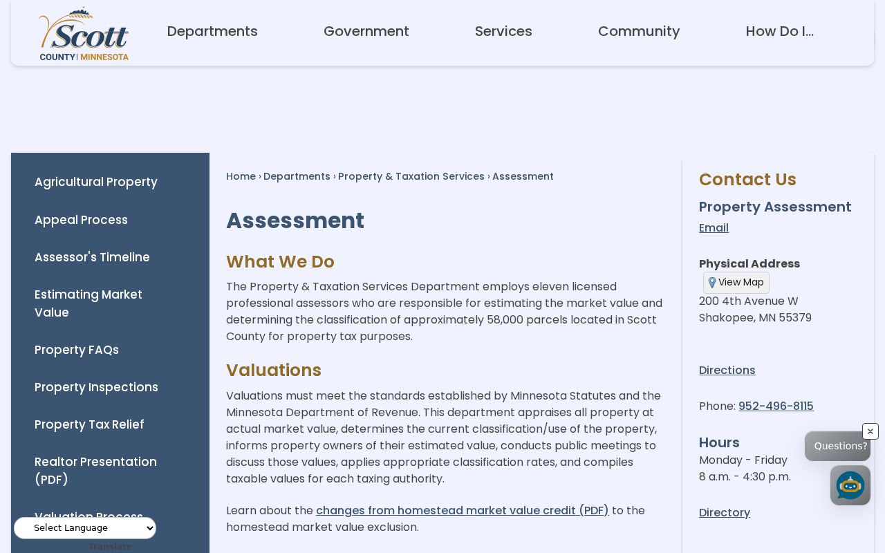 Prior Lake street directory Scott County assessment information